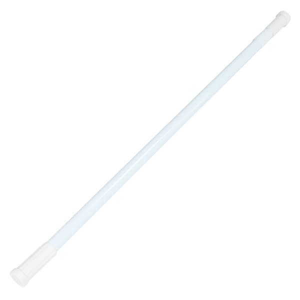 Utdragbar duschdraperistång, 77,5-135 cm, vit, justerbar, ingen borrning, halkfri