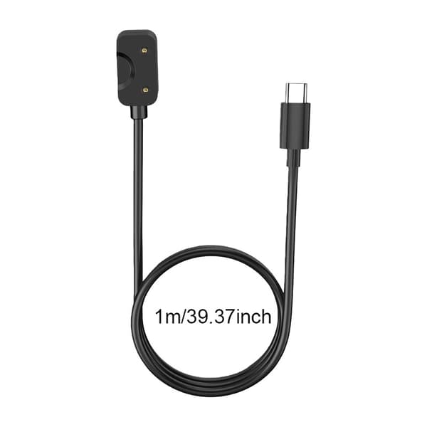 Opladningsdock kompatibel med Samsung Galaxy Fit3, USB-C magnetisk oplader, sort