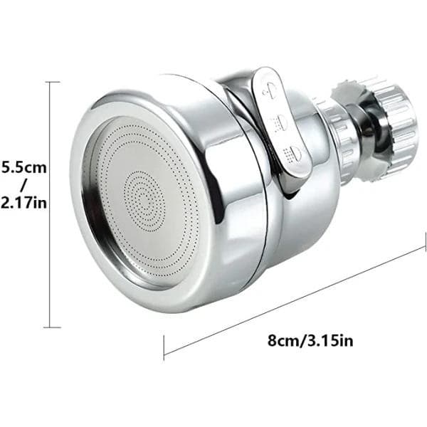 360° Roterende Kranmunnstykke, 3 Spraymoduser, Vannadapter for Kjøkkenvask