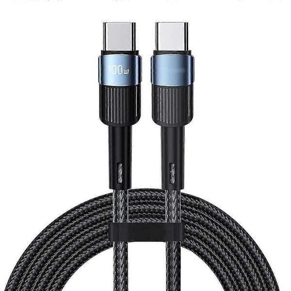 100W USB-C til USB-C PD Hurtigopladningskabel 2m Højhastighedsopladerkabel til bærbar computer tablet telefon 2m Blue