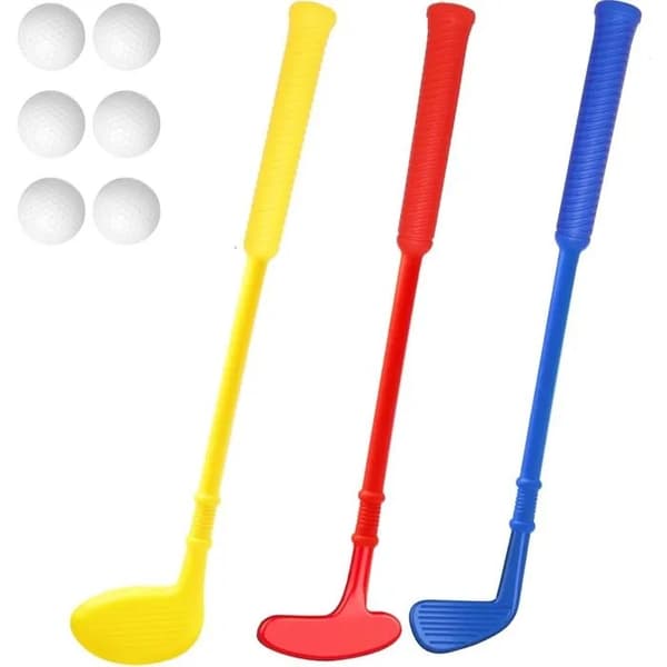 Minigolfset i plast för barn, interaktiv leksak för inomhus- och utomhusbruk, julklapp till barn
