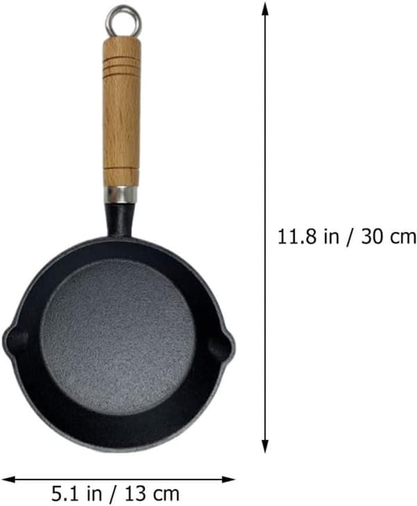 Mini støbejerns non-stick stegepande til morgenmad og æg