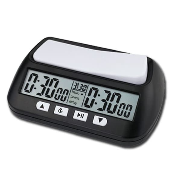 Digital schackklocka med hörbart larm, svart, YS 902, engelsk version