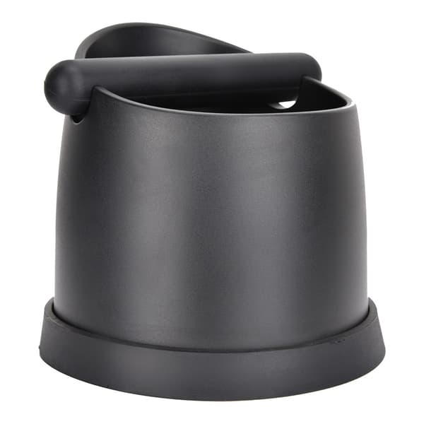 Stor kaffeboks i plast, beholder for espressogruter, svart