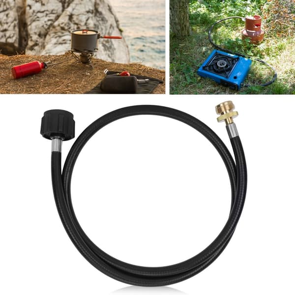Propangaslangeadapter til campingkomfur og grill, 1-tommer til 1-pund cylinder