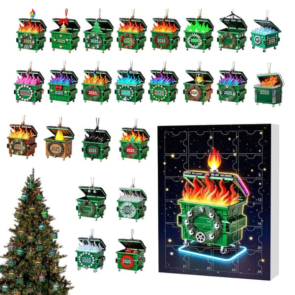 Julkalender med prydnadsföremål, 24-dagars 2D akryl, stil B
