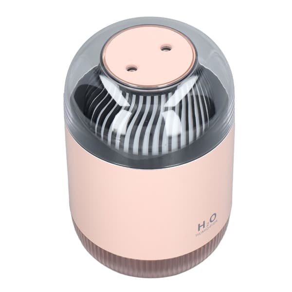1000 ml luftfukter, dobbel spray, nattlys, USB, tåkefordamper for hjemmet, rosa