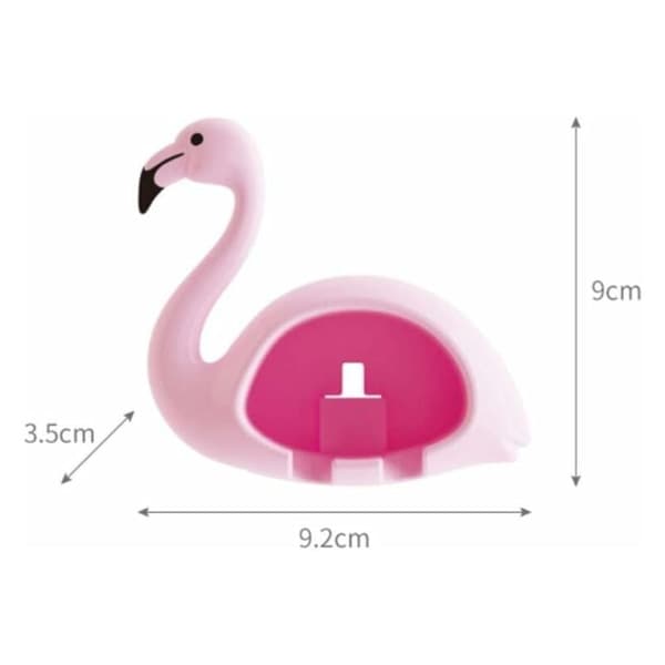 Tandborsthållare väggmonterad i ABS-plast av hög kvalitet, förpackning med 2 Aquaforge (vit och rosa)