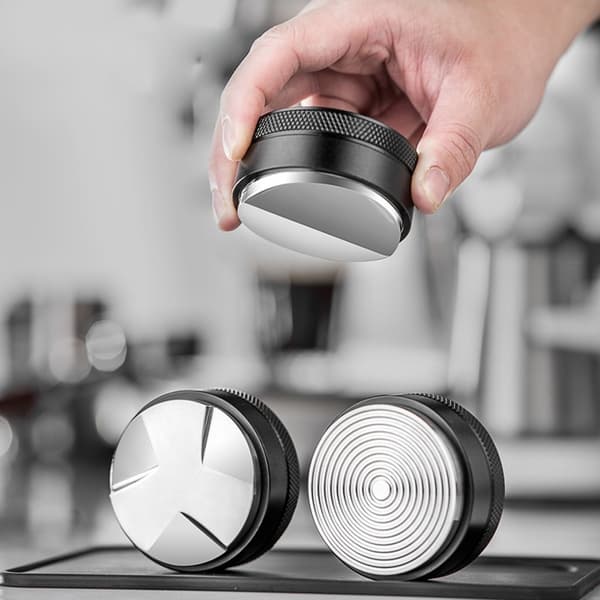 58 mm kaffedistributør, rustfrit stål, 3-bladet, nivelleringsværktøj til bedre espresso