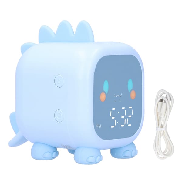 Mini LED-väckarklocka, röststyrning, temperaturvisning, USB-laddning, 60-minuters timer, bärbar