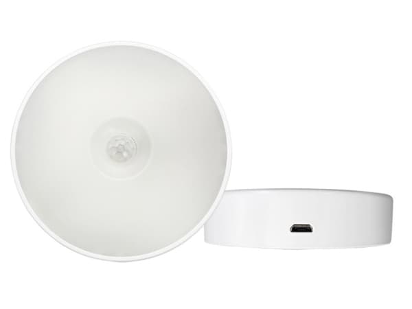 LED Natlampe med Bevægelsessensor, Skumring til Daggry, Trappelys, Genopladelig, Klæbende