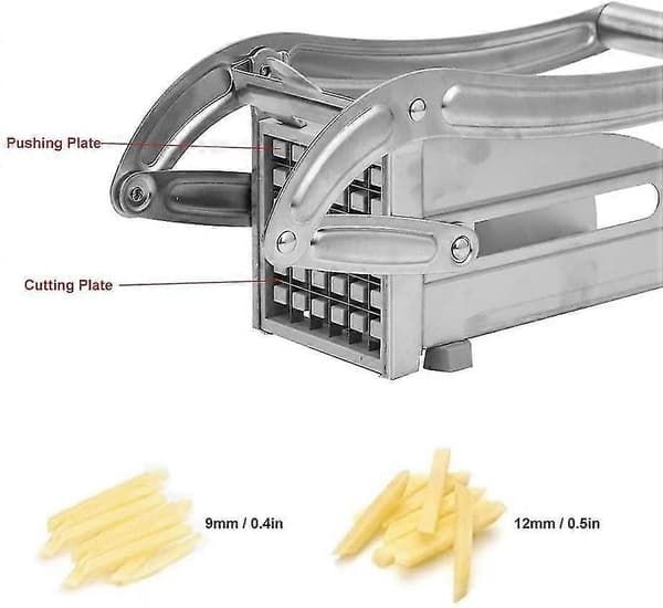 Pommes frites-kutter i rustfritt stål, profesjonell potetkutter Enkel grønnsak