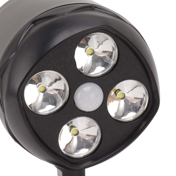 4 LED Utendørs Bevegelsessensor Spotlys, Vanntett Veggmontert Roterende Flomlys for Hage
