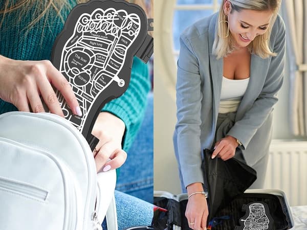EMS Fodmassage Måtte, Elektrisk Cirkulationsstimulator, 8 Tilstande, 19 Niveauer, Genopladelig, Sort