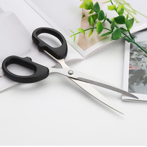 Kontor- og Håndværkssaks, Rustfrit Stål, Ergonomisk Greb, Sort Sølv, L Størrelse 16cm