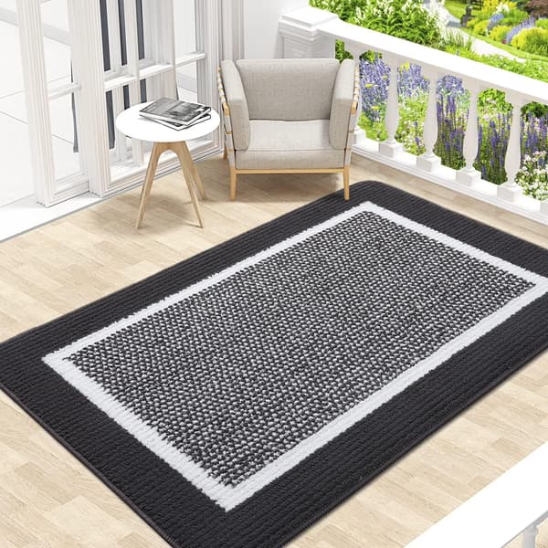 Innvendige dørmatter, absorberende smussfanger, sklisikker lav profil 80x120cmblack