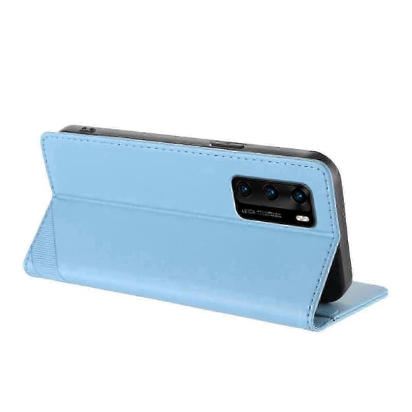 Präglat Plånboksfodral PU-läder för Huawei Enjoy 50 Pro / nova Y90 Light Blue For Huawei P40