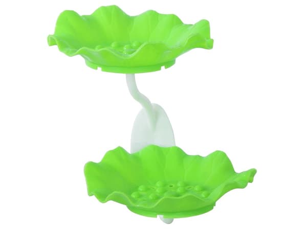Självhäftande Tvålhållare, Grön, Väggmonterad Blomdesign, Plast, för Badrum