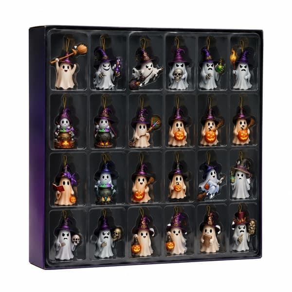 Akryl Halloween Adventskalender, H-stil, Ny 2026, Nedtelling til høytiden