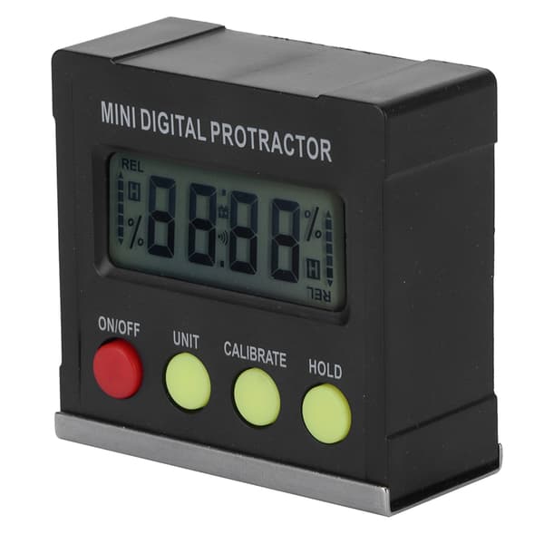 Mini digital vinkelmätare inklinometer, 360 grader, elektroniskt vattenpass med magnetisk bas