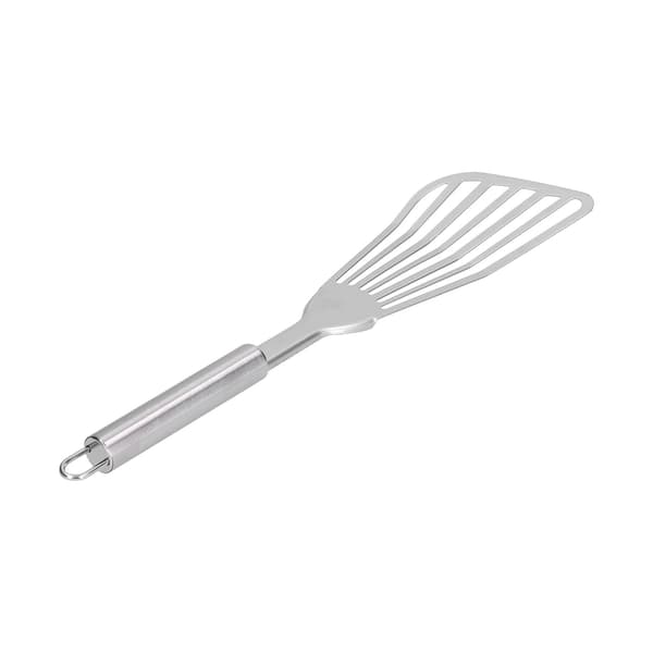 Fiskspade med hål, tjock polerad stekspade för kök, camping, restaurang