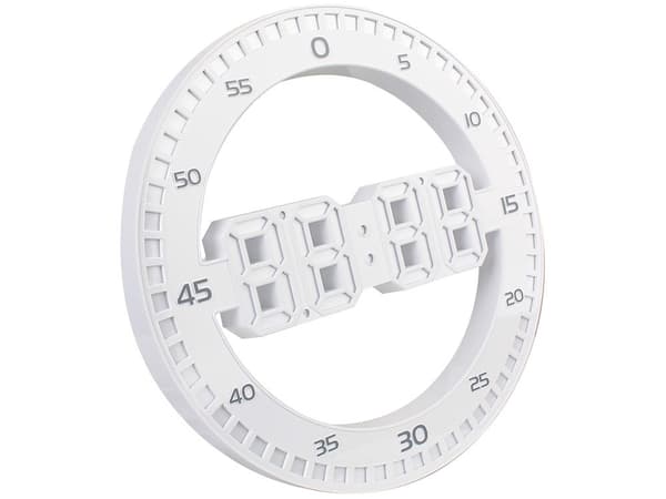 LED Vækkeur med Termometer, Digitalt Display, Baggrundsbelysning, 12/24H, Vægmontering eller Skrivebord