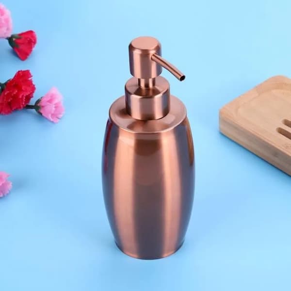 Handpump för flytande tvål i rostfritt stål 350 ml, för badrum och kök