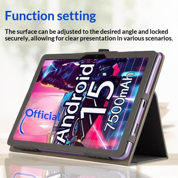 Tabletcover kompatibel med Plimpton PlimPad P2 10.1\", stødsikkert standcover, multi-vinkel, blå