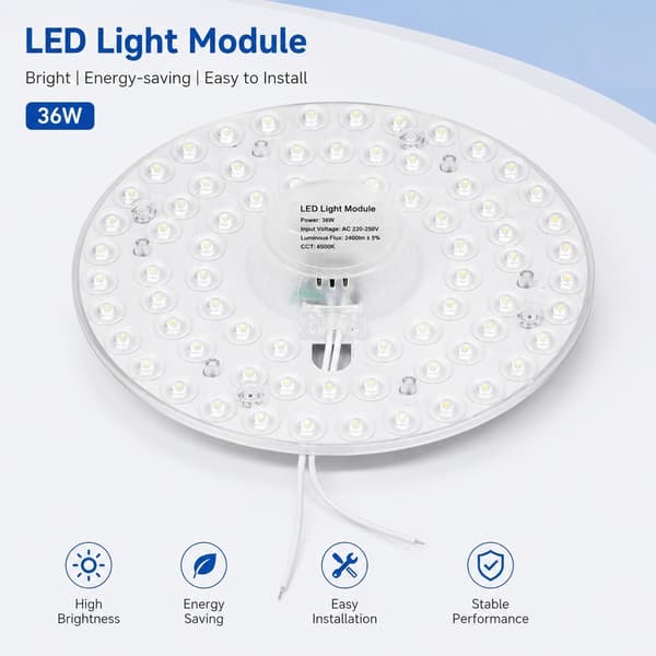 LED Loftlampe 36W, Energibesparende, Magnetisk Adsorption, Badeværelsesinstallation