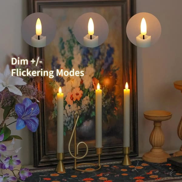 LED-ljus med fjärrkontroll, 6-pack, varmvit, flamlös, timer, dimmer, batteridriven