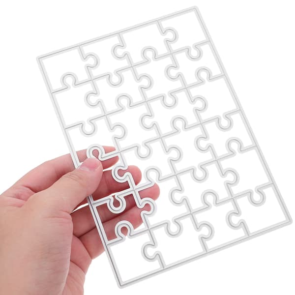 Rektangulär metallskärform, silverfärgat kolstål, för korttillverkning, scrapbooking, prägling