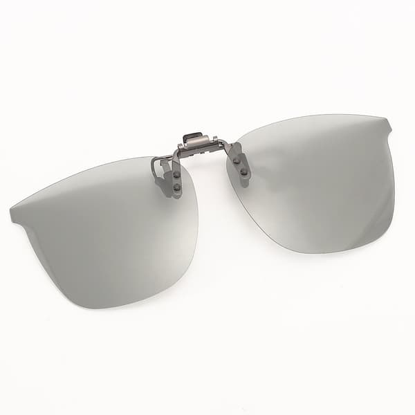 Polariserade Clip-On Solglasögon, Grå, TAC-lins, Rostfritt Stål, Uppfällbar Design Grey