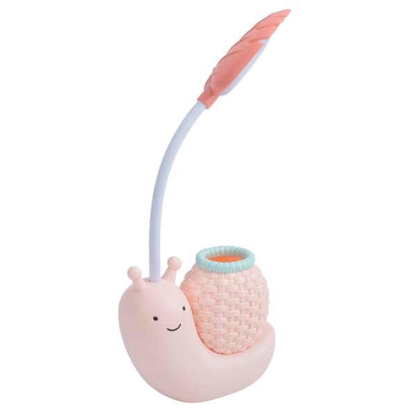 LED Skrivebordslampe, USB-lading, Snegle-dyr Øyebeskyttelse, Justerbar Vinkel, Hvitt Lys