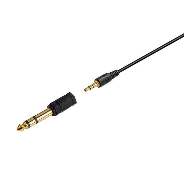 Over-Ear Hodetelefoner, Lukket Kablet, Justerbart Hodebånd, 6,35 mm Adapter, Svart