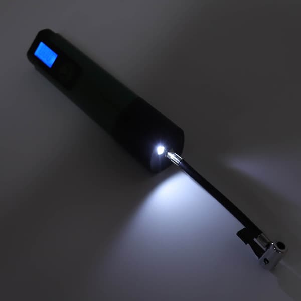 Elektrisk digital dekkoppblåser, 4 forhåndsinnstilte moduser, USB-lading, LED-lys, for biler og motorsykler