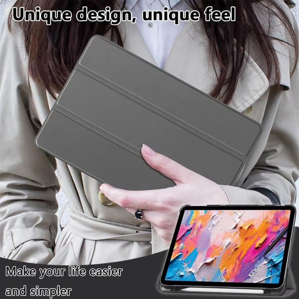 Etui til TCL NXTPaper 11 Plus 11.5\", ultratynt, trefoldig stativ, magnetisk lukking, støtsikkert, grått