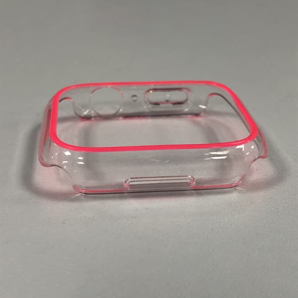 PC Bumper Case til Apple Watch Series 7/8 45mm, Selvlysende i Mørke, Stødsikker, Pink