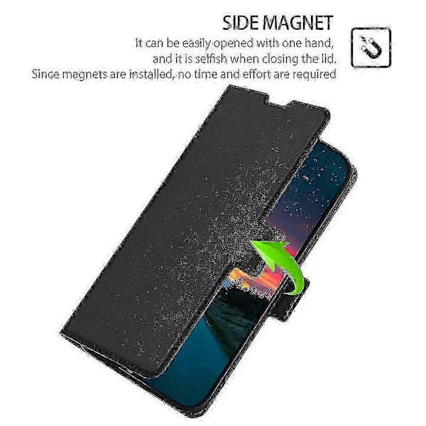 Läderfodral för Nokia 7.2 / 6.2 Black