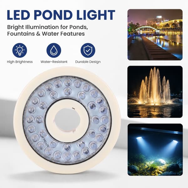 140mm 36LED 220V Undervandslys, Fontænelampe til Gårdhavepark, Landskabsindretning