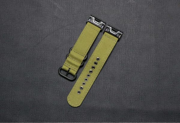 20 mm Quick Release Canvas Urrem til Garmin Fenix 7/6/5, Grøn
