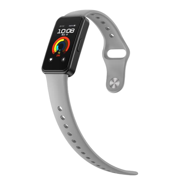 Silikon erstatningsrem for Huawei Band 10, grå, vanntett, komfortabel