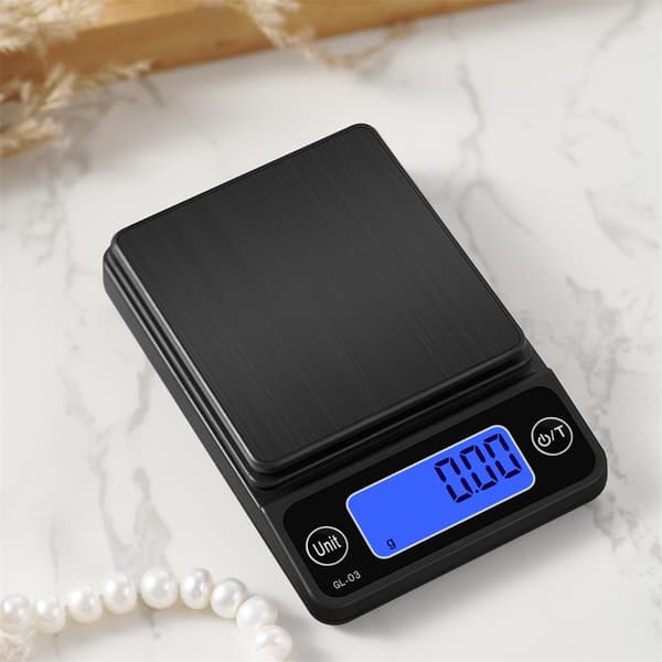 Digital Lommevægt, Sort, 500g/0.1g, Høj Præcision, Smykker, Mini, Bærbar