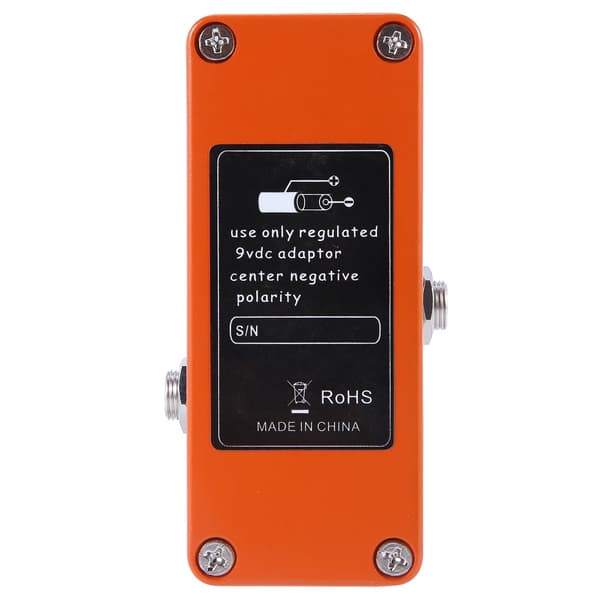 D250X Mini Overdrive Preamp Gitarr Effektpedal, True Bypass, Orange, Metall, Kompakt