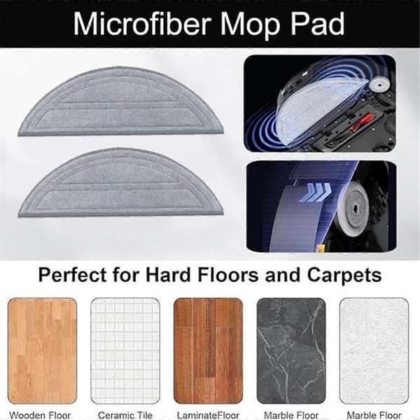 Moppepude til Roborock Saros 10/S9 MaxV Ultra/S90ver/G30/A1460RR Reservedele Genanvendelig Vaskbar Mopping 6x