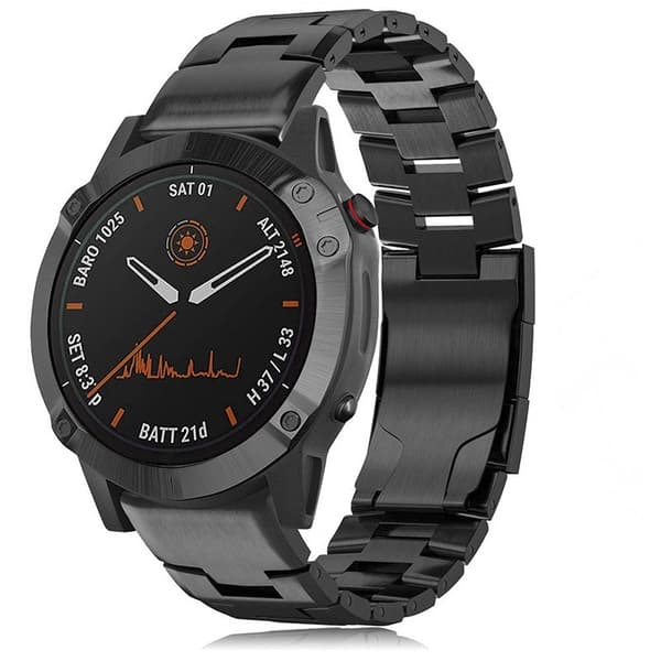 Garmin Quick Release Klokkereim, 22mm, Svart Titan, Rustfritt Stål, for Fenix Forerunner Epix