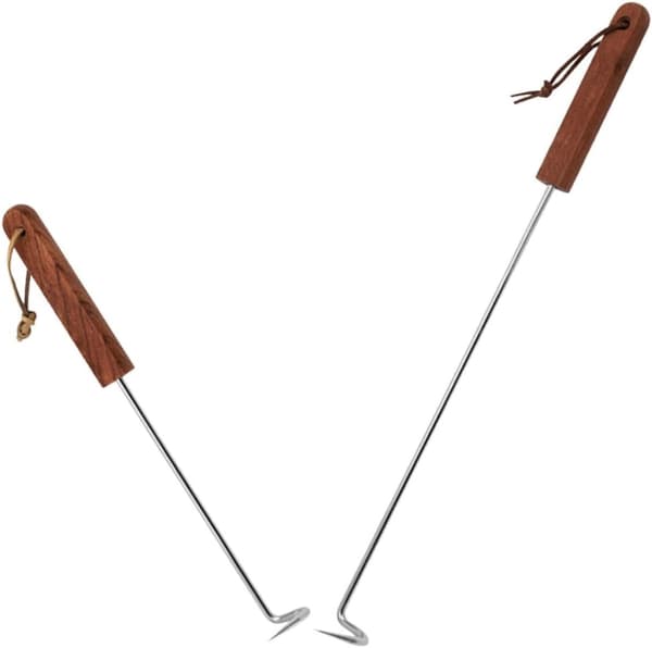 6 stk. kødgafler i rustfrit stål til grill, camping, churrasco 1pcs