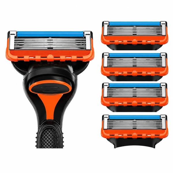Gillette Fusion5 barberbladrefiller, 4 stk, 5-blads for menn, presisjonstrimmer