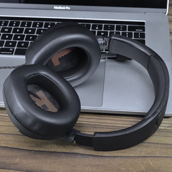 Erstatningsørepuder til JBL Quantum Q200 Q300, sort, PU-læder, skum med høj densitet