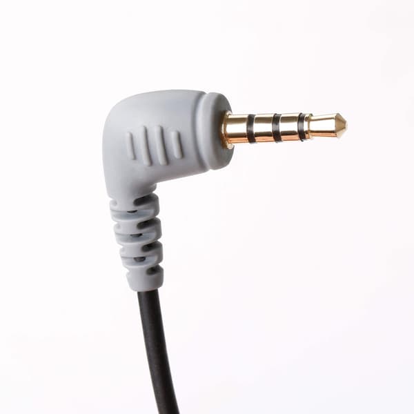 3,5 mm TRS till TRRS mikrofonadapter, guldpläterad, skärmad, 60 mm