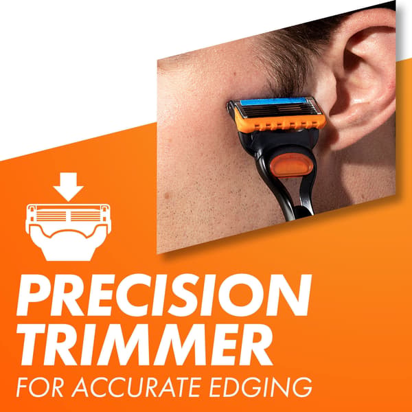 Gillette Fusion5 barberbladrefiller, 4 stk, 5-blads for menn, presisjonstrimmer